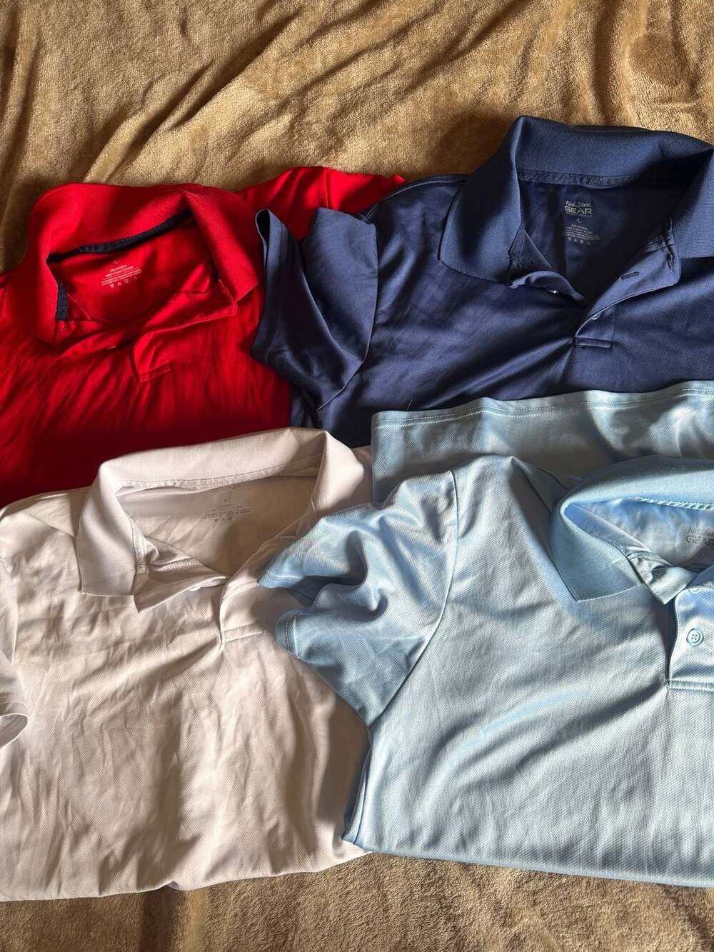 Lot of 4 Kick Start Gear Sport Polo Shirts Size Large